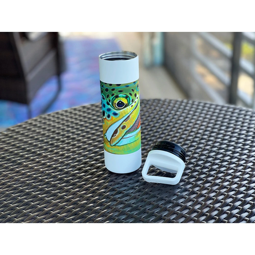 DEREK DEYOUNG Brown Trout Widemouth Water Bottle 4 DEREK DEYOUNG Brown Trout Widemouth Water Bottle - Image 2